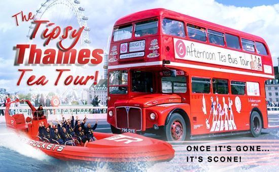 Picture of Tipsy Thames Tea Tour! (50 mins + Afternoon Tea) Thames Rockets Tipsy Thames Tea Tour Experience Image