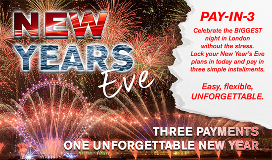 New Years Eve experience tile for speedboat operator Thames Rockets