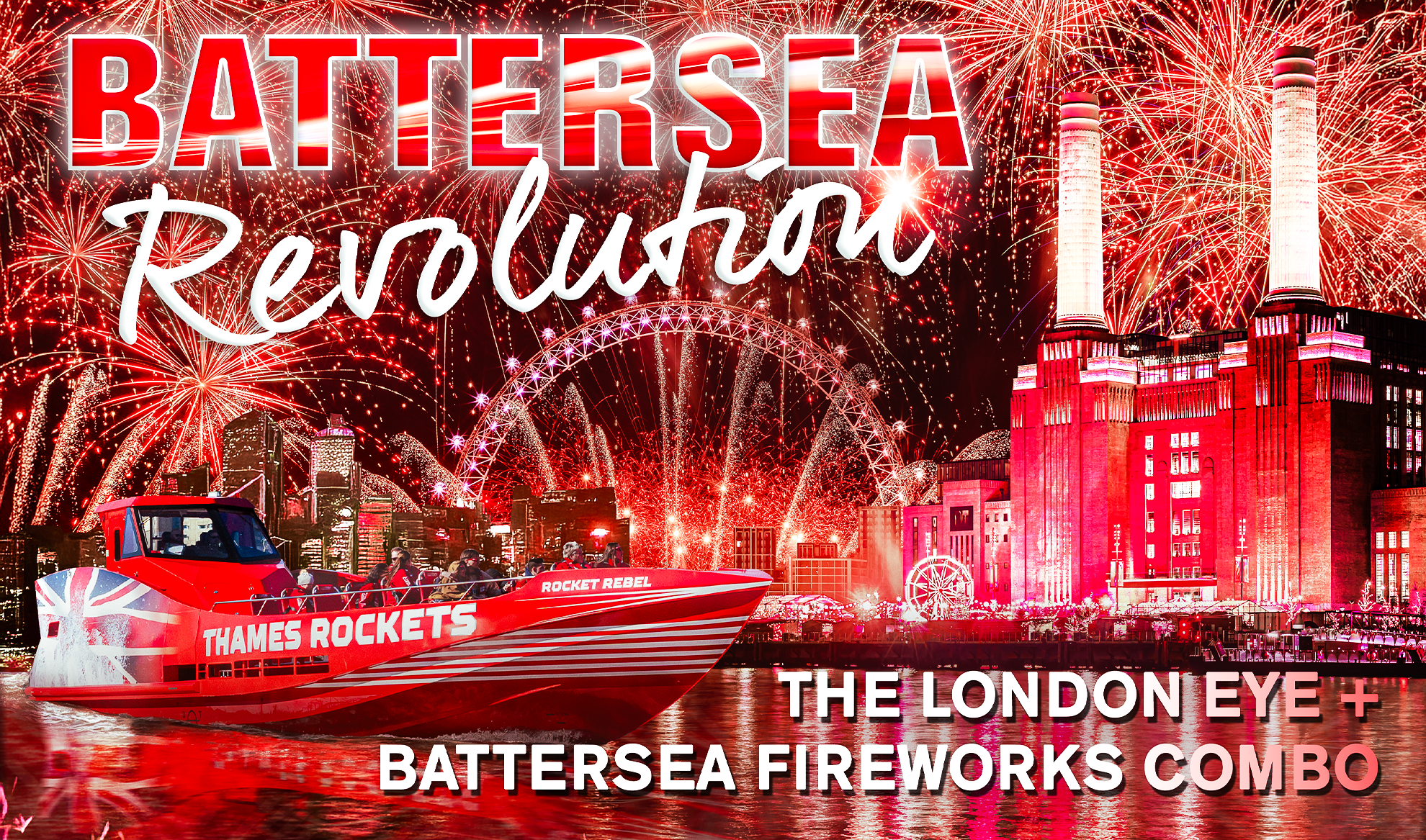 Battersea Revolution: A Night of Fireworks, Thrills and the Ultimate London Speedboat Experience