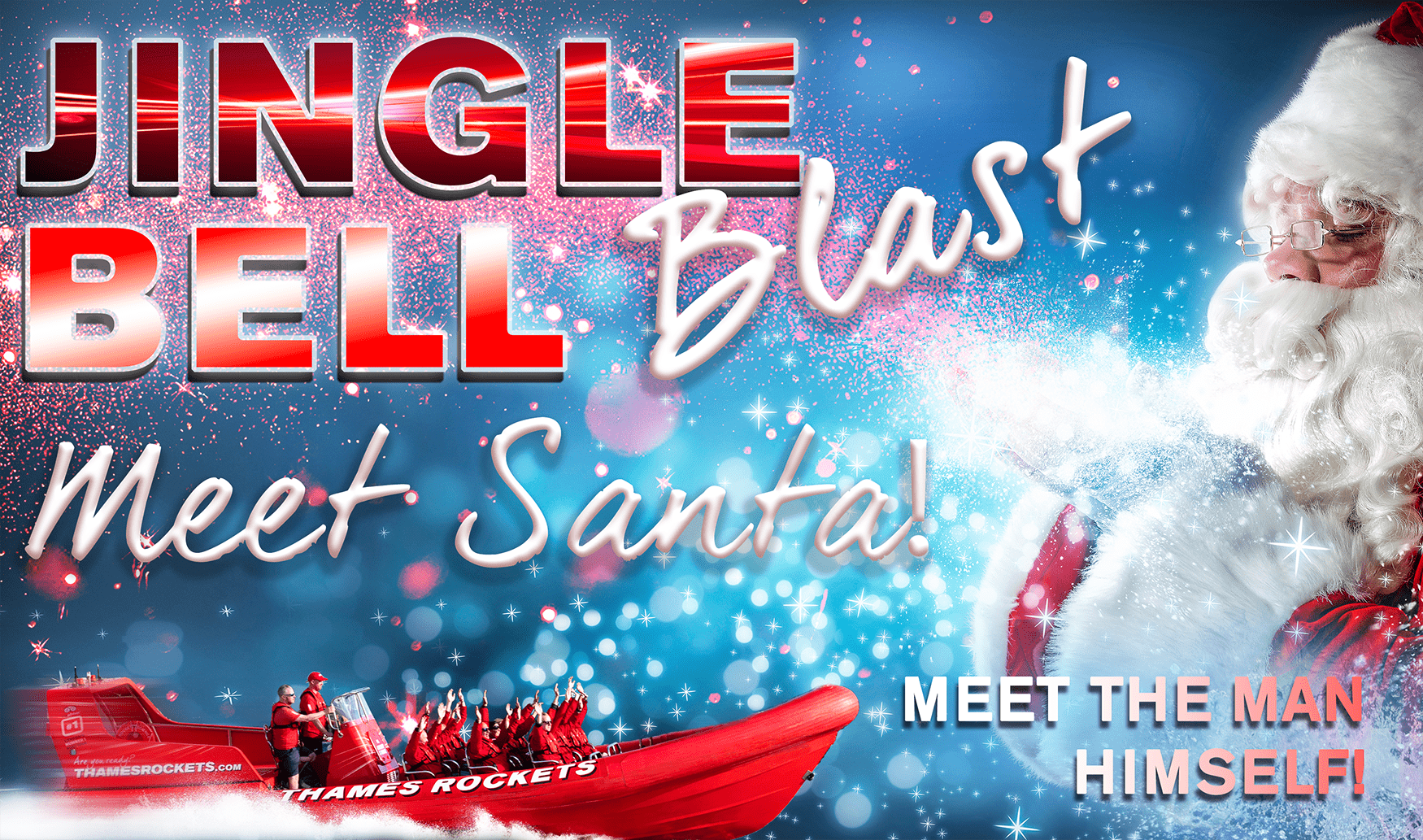 Meet Santa on a Thames Rockets Christmas Speedboat Adventure!