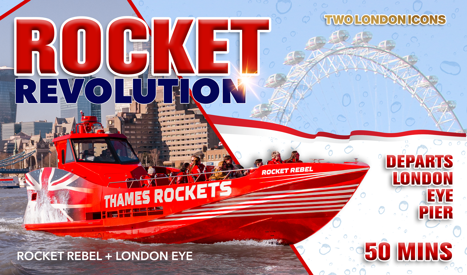 London Eye and Thames Rockets