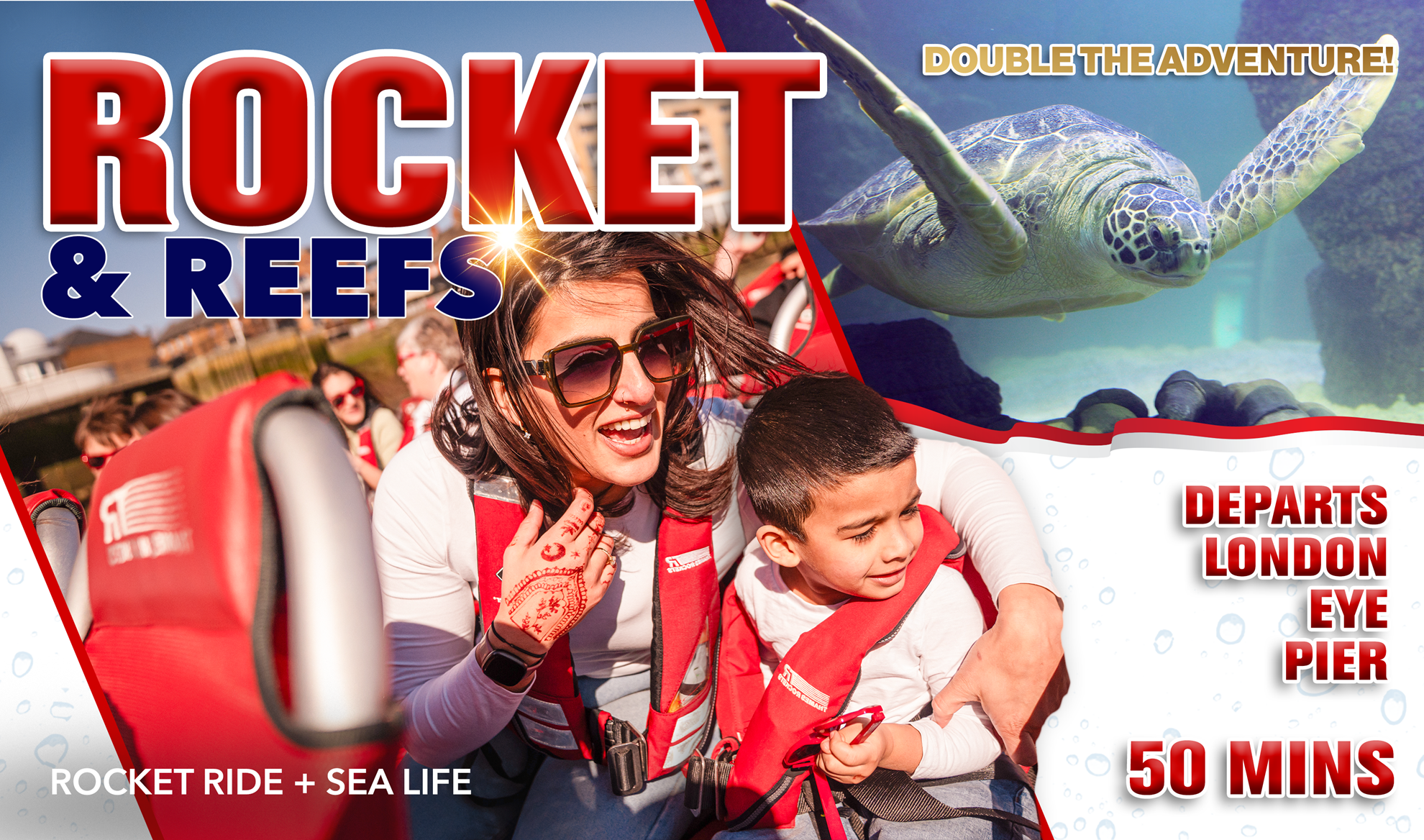 Thames Rockets Speedboat and Sea Life London